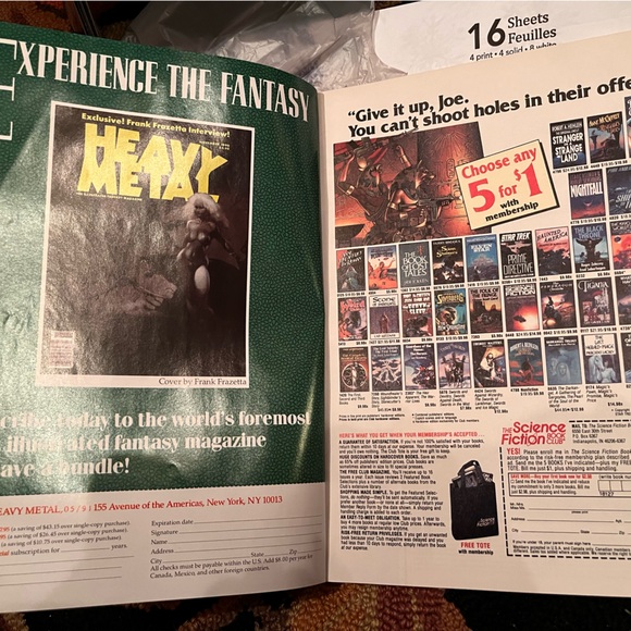 Heavy Metal May 1991 Illustrated Fantasy Magazine - Picture 2 of 2